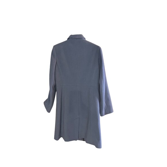 Ann Taylor Womens Light Blue Wool Blend Button-Up Coat Pockets 10 Mid-Length - Picture 2 of 13